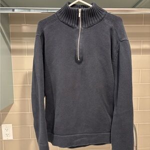 Y2K Knit Banana Republic Quarterzip Sweater Navy Size L